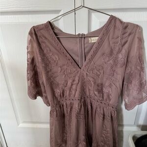 Elegant Mauve Lace Dress altar’d state